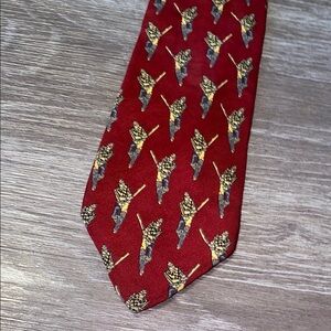 Burberrys Of London Vintage Lacrosse Pattern Silk Tie